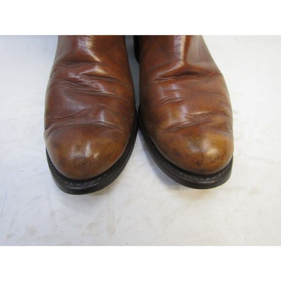 Texas Brand Mens Size 8.5 D Brown Leather Western Cowboy Boots